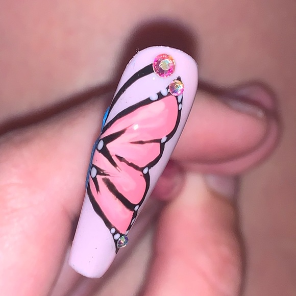 Long Coffin Press On Nails - Picture 4 of 4